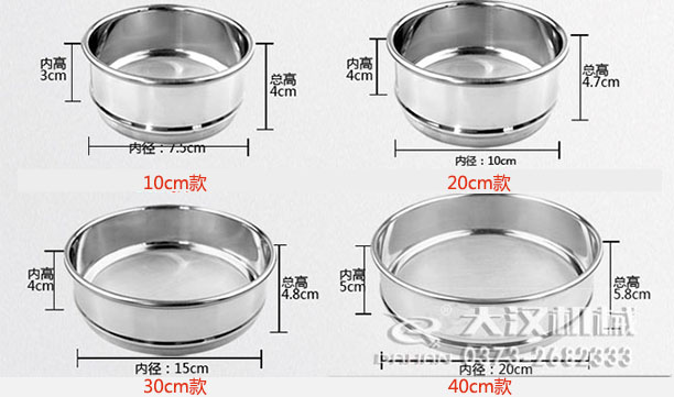 標(biāo)準(zhǔn)篩規(guī)格